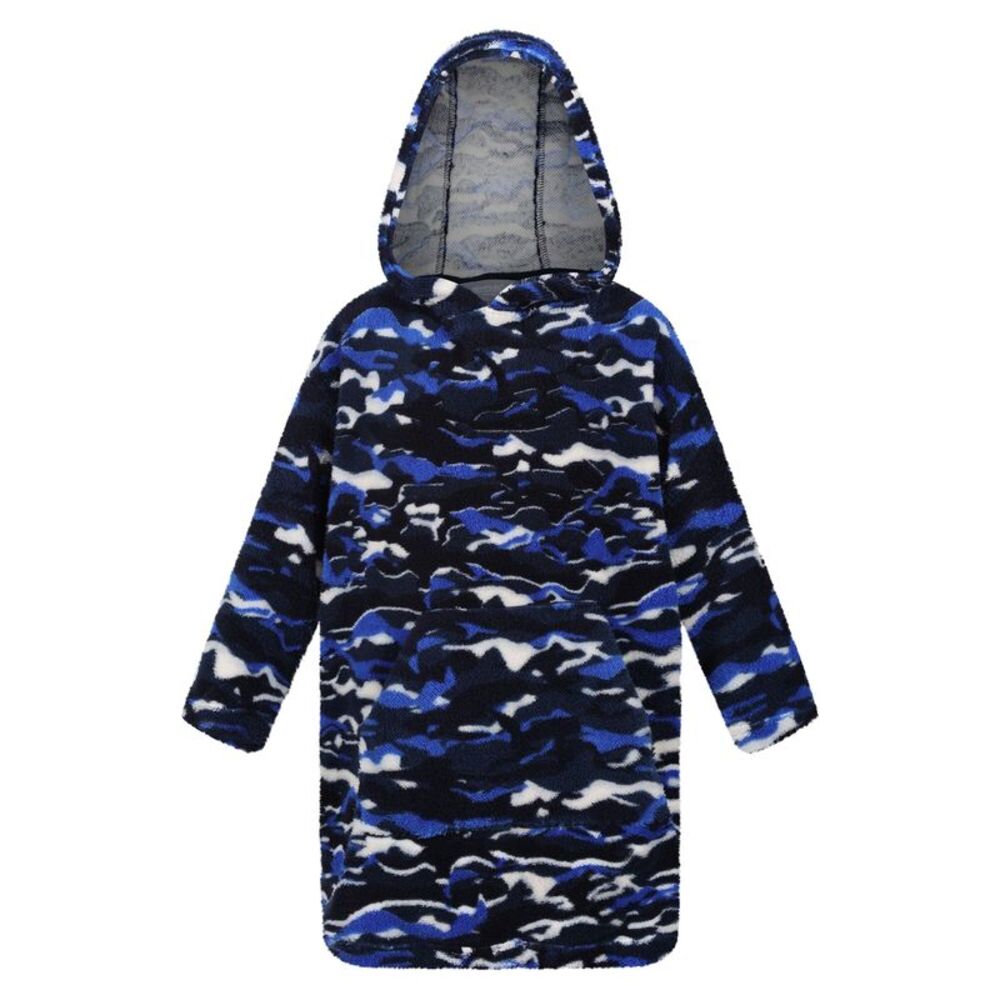 Regatta Childrens/Kids Cosy Camo Poncho / Strong Blue